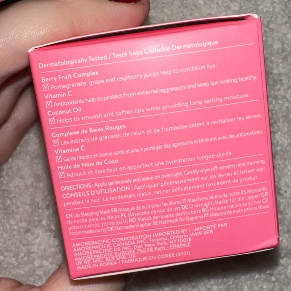 New Laneige Full Size Lip Sleeping Mask Berry - Picture 5 of 8